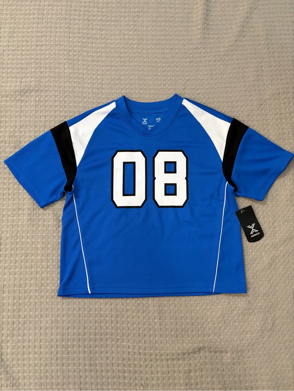 Xersion Blue White Black '08' Kids Jersey